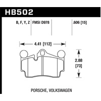 Hawk 2007-2014 Audi Q7 Premium HPS 5.0 Rear Brake Pads