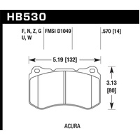 Hawk 04-08 Acura TL HPS 5.0 Front Brake Pads