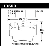 Hawk 00-07 Porsche Boxster HPS 5.0 Front Brake Pads