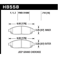 Hawk 06-10 Jeep Commander / 05-10 Grand Cherokee Front LTS Street Brake Pads