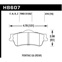 Hawk 13-15 Chevy Caprice Street 5.0 Rear Brake Pads