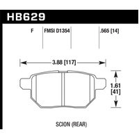 Hawk 08-15 Scion xB HPS 5.0 Rear Brake Pads