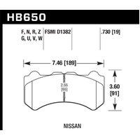 Hawk 09-16 Nissan GT-R HPS 5.0 Front Brake Pads