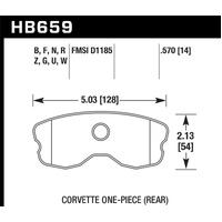 Hawk 06-10 Chevy Corvette (Improved Pad Design) Rear HPS 5.0 Sreet Brake Pads