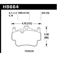 Hawk 06-14 Porsche Cayman Rear HPS 5.0 Brake Pads