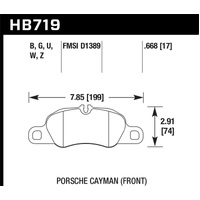 Hawk 13-16 Porsche 911 Front HPS 5.0 Brake Pads