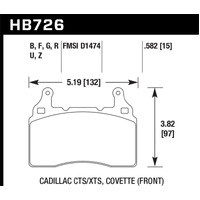 Hawk 2014 Chevrolet Corvette HPS 5.0 Front Brake Pads