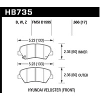 Hawk 12-15 Hyundai Veloster / 13-15 Hyundai Elantra DTC-30 Race Front Brake Pads