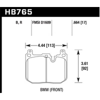 Hawk 2012-2015 BMW 228i DTC-60 Race Front Brake Pads