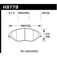 Hawk 15-16 Audi S3 HPS Street Front Brake Pads