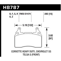 Hawk 14-17 Chevy Corvette / 10-15 Chevy Camaro 6.2L HPS Street Front Brake Pads