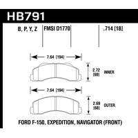 Hawk 14-16 Ford F-150 HPS 5.0 Front Brake Pads