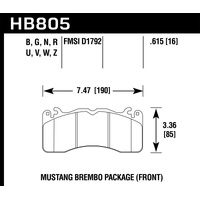 Hawk 15-17 Ford Mustang Brembo Package DTC-60 Front Brake Pads