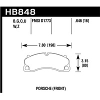 Hawk 14-19 Porsche 911 GT3/GT3 RS / 2016 Porsche Cayman GT4 HPS 5.0 Front Brake Pads