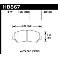 Hawk 13-16 Mazda CX-5 HPS 5.0 Front Brake Pads