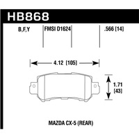 Hawk 17-18 Mazda CX-3 Sport LTS Rear Street Brake Pads