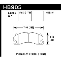 Hawk 14-18 Porsche 911 DTC-60 Race Rear Brake Pads