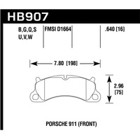 Hawk 12-16 Porsche 911 Carrera S DTC-60 Front Brake Pads
