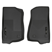 Husky Liners 19-23 Jeep Wrangler JL/JLU WeatherBeater Front Row Black Floor Liners