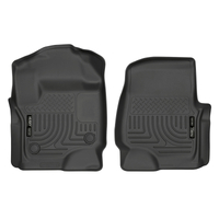 Husky Liners 2017 Ford Super Duty (Crew Cab / Super Cab) WeatherBeater Black Front Floor Liners