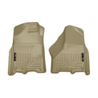 Husky Liners 09-10 Dodge Ram 1500/2500/3500 WeatherBeater Front Row Tan Floor Liners