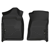 Husky Liners 07-12 Chevrolet Silverado/GMC Sierra Regular Cab WeatherBeater Black Floor Liners