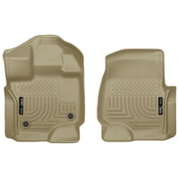 Husky Liners 15-23 Ford F-150 Super/Super Crew Cab WeatherBeater Tan Front Floor Liners