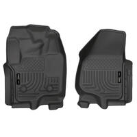 Husky Liners 12-15 Ford Super Duty Crew & Extended Cab WeatherBeater Front Row Black Floor Liners