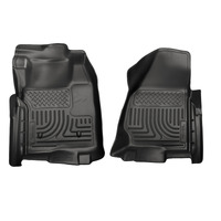 Husky Liners 11-12 Ford SuperDuty Regular Cab WeatherBeater Black Floor Liners