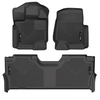 Husky Liners 21-23 Ford F-150 CC SC X-Act Contour Front & Second Row Seat Floor Liners - Black