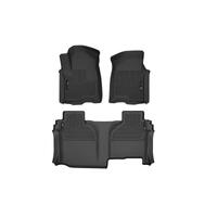 Husky Liners 19-24 Chevy Silverado1500/GMC Sierra1500 X-Act Front + 2nd Seat Floor Liner Set-Black