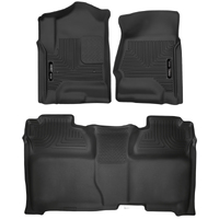 Husky Liners 14-18 Chevrolet Silverado Crew Cab X-Act Contour Front & Second Seat Floor Liners