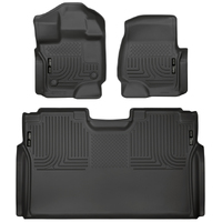 Husky Liners 15-23 Ford F-150 SuperCrew Weatherbeater Black Front & 2nd Seat Floor Liners