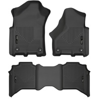 Husky Liners 19-21 Ram 2500/3500 Crew Cab Weatherbeater Black Front & 2nd Seat Floor Liners