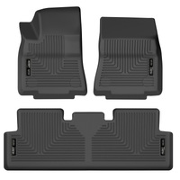 Husky Liners 20-22 Tesla Y WeatherBeater Front & 2nd Seat Floor Liner - Blk