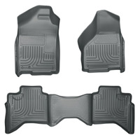 Husky Liners 03-08 Dodge Ram 1500/2500/3500 Quad Cab WeatherBeater Combo Gray Floor Liners