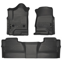 Husky Liners 14 Chevrolet Silverado/GMC Sierra WeatherBeater Black Front & 2nd Seat Floor Liners