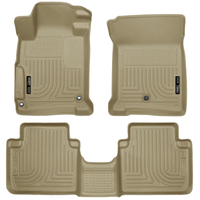 Husky Liners 2013 Honda Accord WeatherBeater Tan Front & 2nd Seat Floor Liners (4-Door Sedan Only)