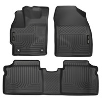 Husky Liners 12 Toyota Prius (PlugIn Models ONLY) WeatherBeater Front & 2nd Seat Black Floor Liners