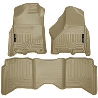 Husky Liners 2012 Dodge Ram 1500/2500/3500 Crew Cab WeatherBeater Combo Tan Floor Liners