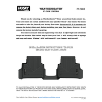 Husky Liners 21-23 Jeep Grand Cherokee L 2nd Row Bucket Seats WeatherBeater Floor Liner (Black)