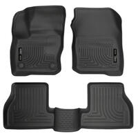 Husky Liners 2016 Ford Focus Weatherbeater Front and 2nd Seat Floor Liners - Black