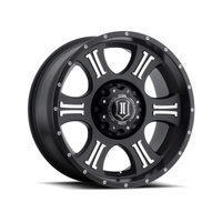 ICON Shield 20x9 8x170 0mm Offset 5in BS 125.2mm Bore Satin Black/Machined Wheel