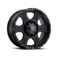 ICON Shield 20x9 8x170 0mm Offset 5in BS 125.2mm Bore Satin Black Wheel