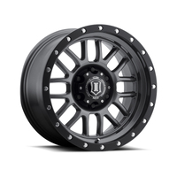 ICON Alpha 17x8.5 6x135 6mm Offset 5in BS 87.1mm Bore Gun Metal Wheel