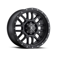 ICON Alpha 20x9 5x150 16mm Offset 5.625in BS 110.1mm Bore Satin Black Wheel