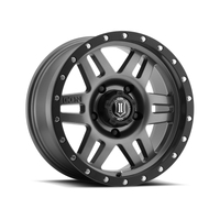 ICON Six Speed 17x8.5 5x150 25mm Offset 5.75in BS 116.5mm Bore Gun Metal Wheel