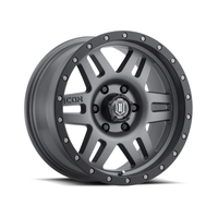 ICON Six Speed 17x8.5 5x150 25mm Offset 5.75in BS 116.5mm Bore Titanium Wheel