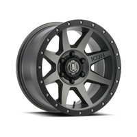 ICON Rebound 17x8.5 5x150 25mm Offset 5.75in BS 110.1mm Bore Titanium Wheel