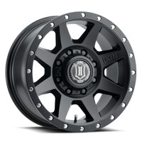 ICON Rebound 17x8.5 8x6.5 13mm Offset 5.25in BS 121.4mm Bore Satin Black Wheel